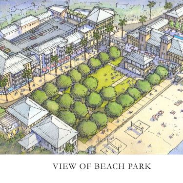 Fort Myers Beach beachfront park rendering