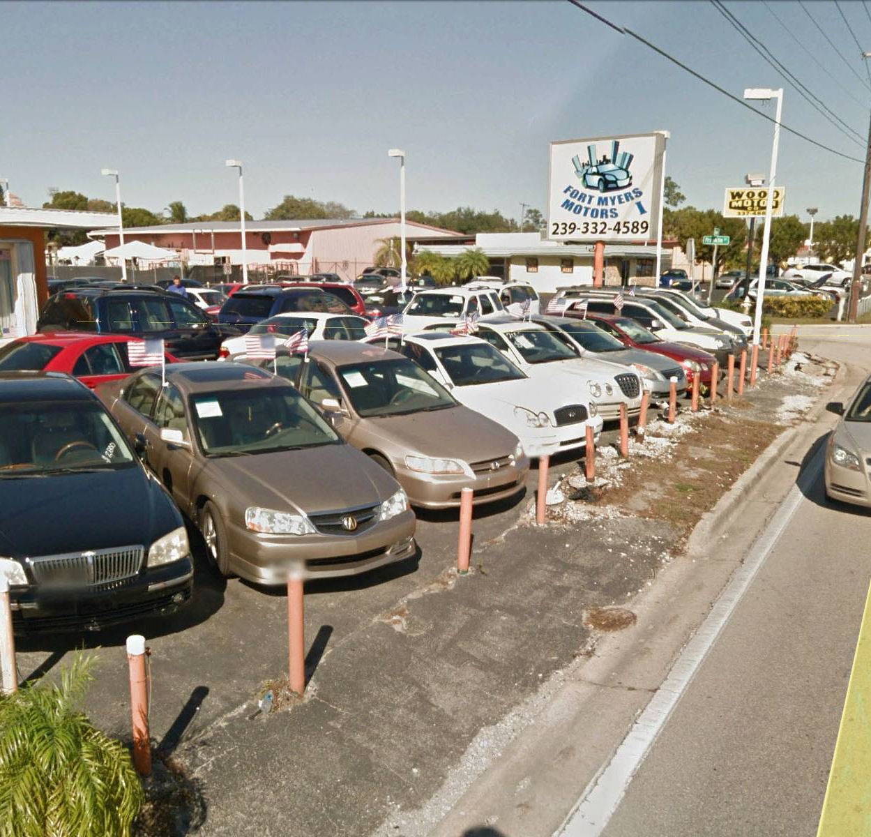 Used car lot on Fowler Street