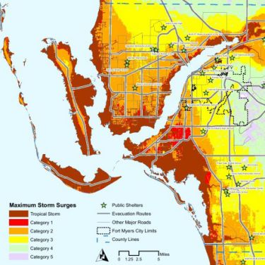 Lee County disaster zone map