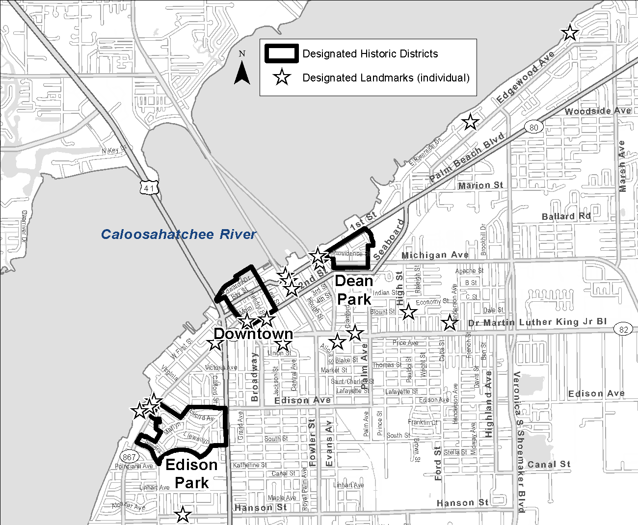 City of Fort Myers -- Historic District Map